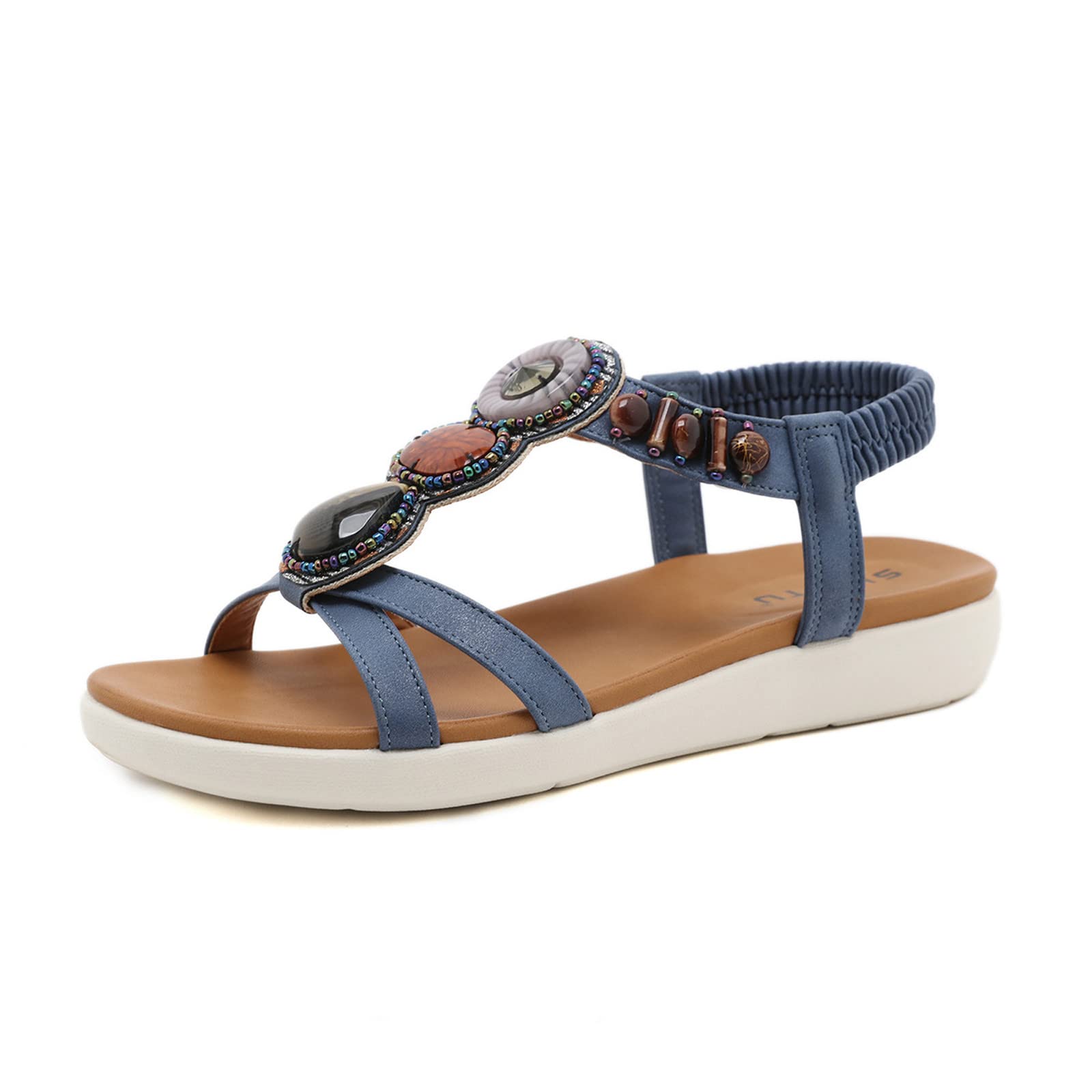 Women's Wide Width Wedge Sandals with Buckle Straps - Comfortable Dressy Heels for Summer | Perfect for Beach, Vacation & Casual Outfits