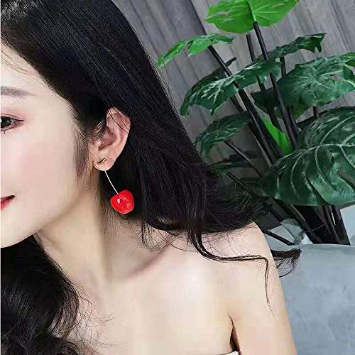 3D Cherry Dangle Earrings for Women - Sweet Fruit Jewelry with Vivid Colors | Perfect for Summer Outfits, Parties & Casual Wear