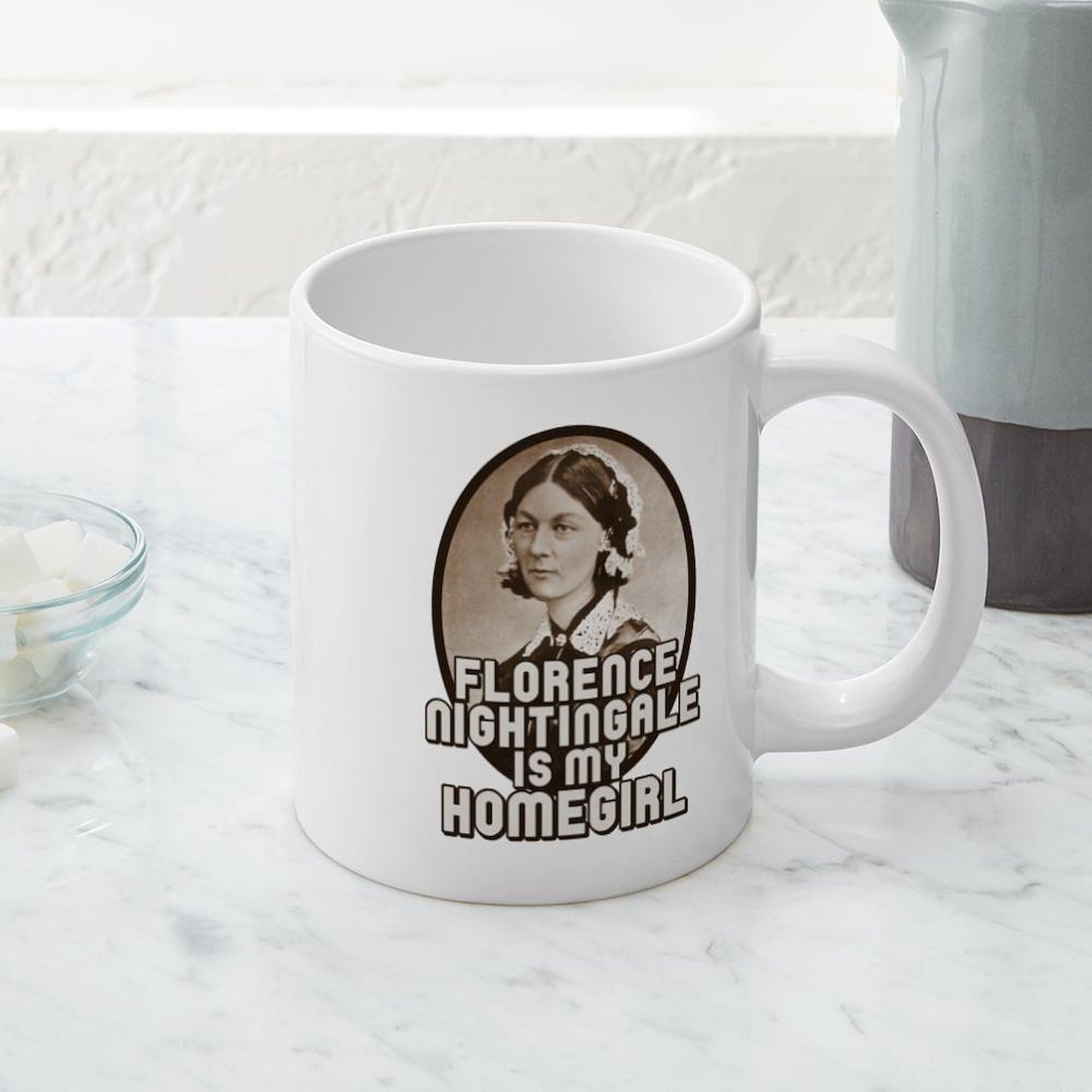 Florence Nightingale 20 oz Ceramic Coffee Mug - Large Insulated Tea Cup for Nurses, Doctors & Healthcare Workers - Perfect for Hospitals, Clinics & Office Use