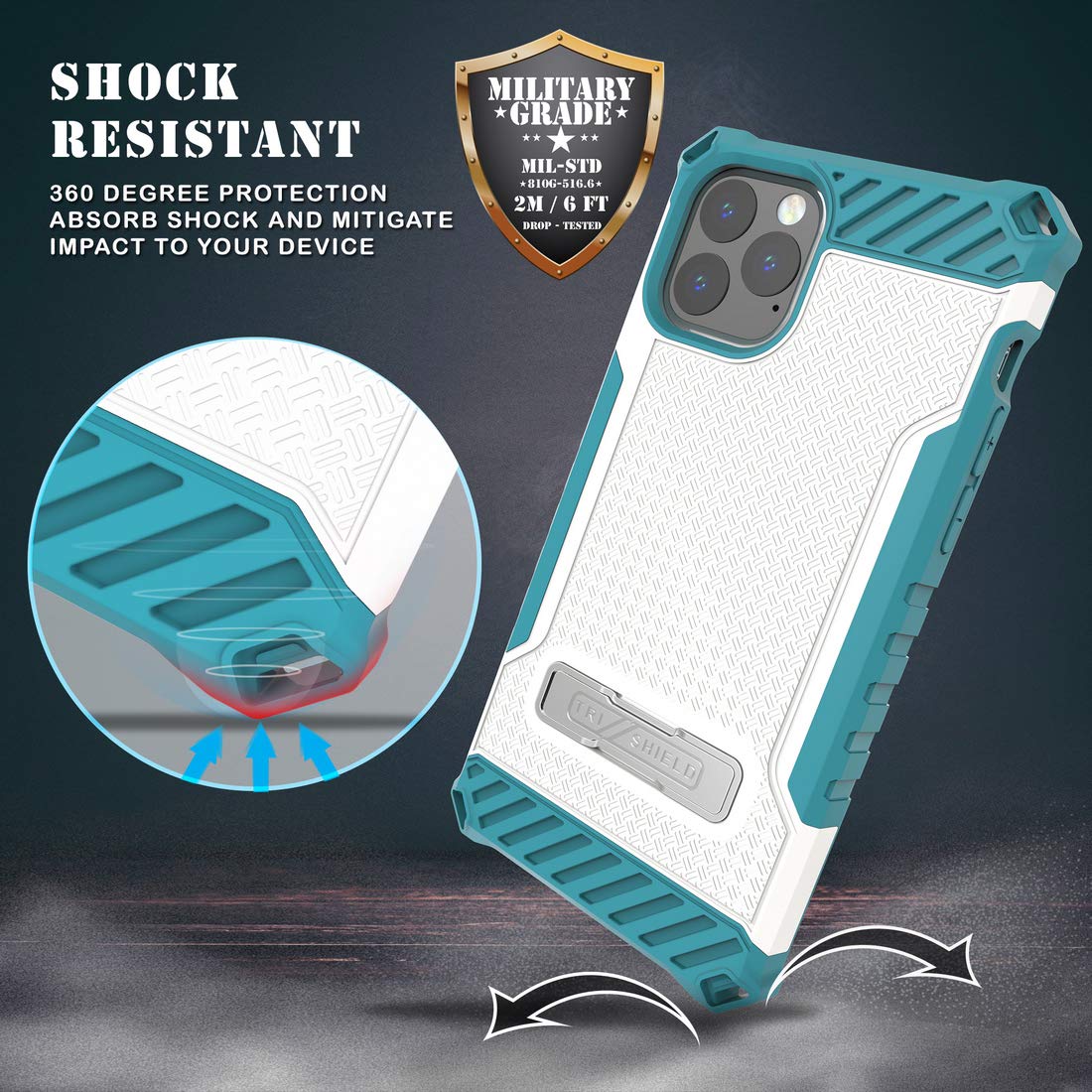 Military Grade Rugged Case with Clip for iPhone 11 Pro Max (2019, 6.5
