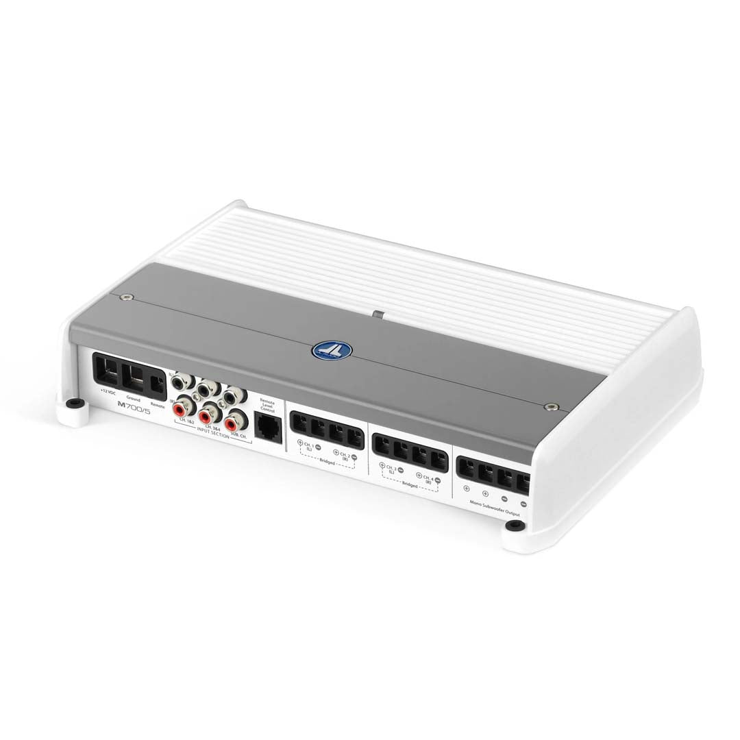 JL Audio M700/5 Marine Amplifier - 5 Channel Class D M Series Boat Audio System for Superior Sound on Water | Perfect for Yachts, Speedboats & Marine Entertainment