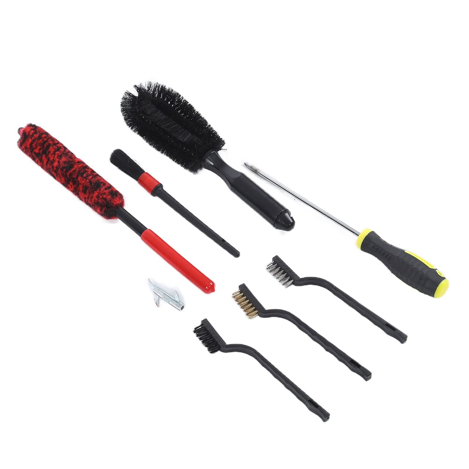 ZCLCSS 8-Piece Car Wheel Cleaning Brush Set - Universal Synthetic Wool Tire Detailing Tools for Exterior, Interior, Dashboard, Seats & Windows - Perfect for Car Detailing, Auto Cleaning & Vehicle Maintenance