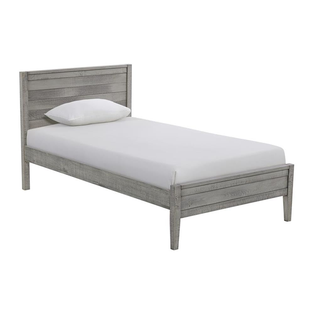 Alaterre Windsor 3-Piece Twin Bedroom Set with Panel Bed & 2 Nightstands - Driftwood Gray - Perfect for Kids' Rooms, Guest Bedrooms & Small Spaces