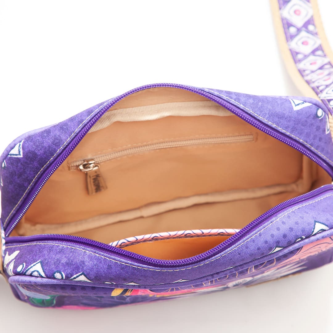 Hands-Free Crossbody Bag Palenque Purple - Macondas | Perfect for Travel, Shopping & Everyday Use