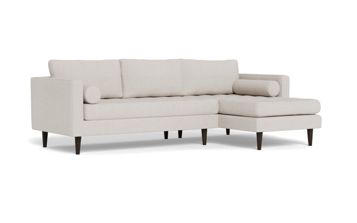 Ladybird 102 Right Chaise Sectional Sofa - Modern L-Shaped Couch with Chaise Lounge for Living Room, Family Room & Apartment - Comfortable Fabric Upholstery, Sturdy Frame - Perfect for Small Spaces & Home Decor