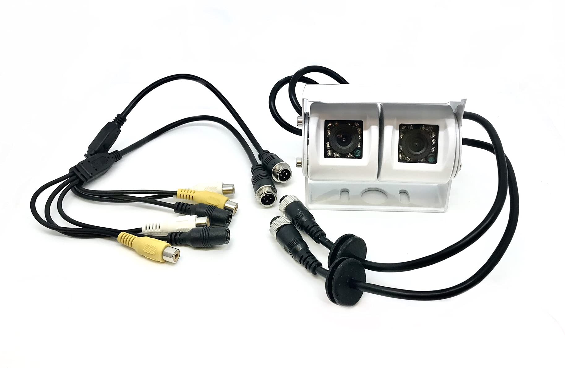 Dolphin Automotive 12V Dual Rear View Parking Camera with 7
