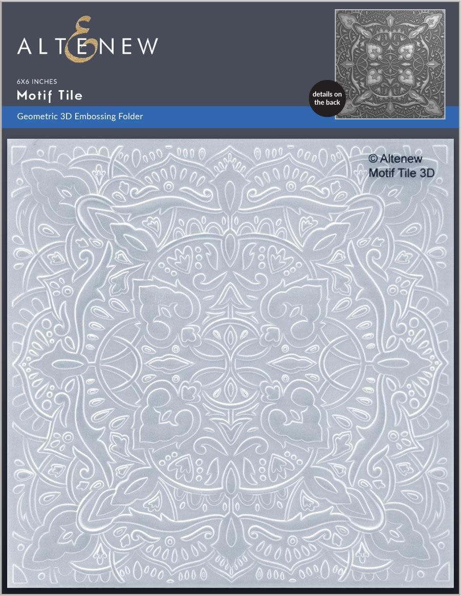 3D Embossing Folder for Motif Tile - DIY Scrapbooking, Card Making & Paper Crafting - Perfect for Handmade Greeting Cards, Invitations & Home Decor