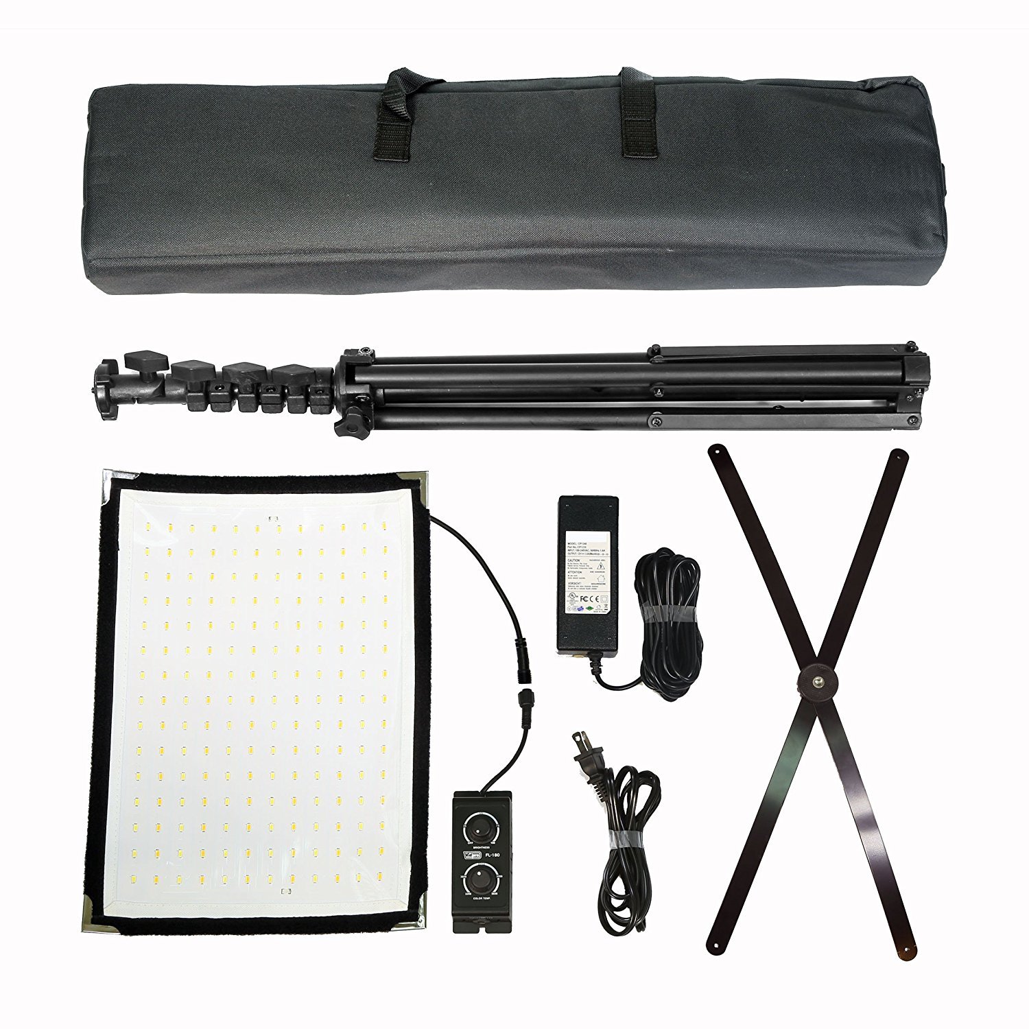 FL-180 Flexible Vari-Color LED Light Panel Kit with Adjustable Stand - Professional Photography Lighting for YouTube Videos, TikTok Content Creation & Home Studio Setup