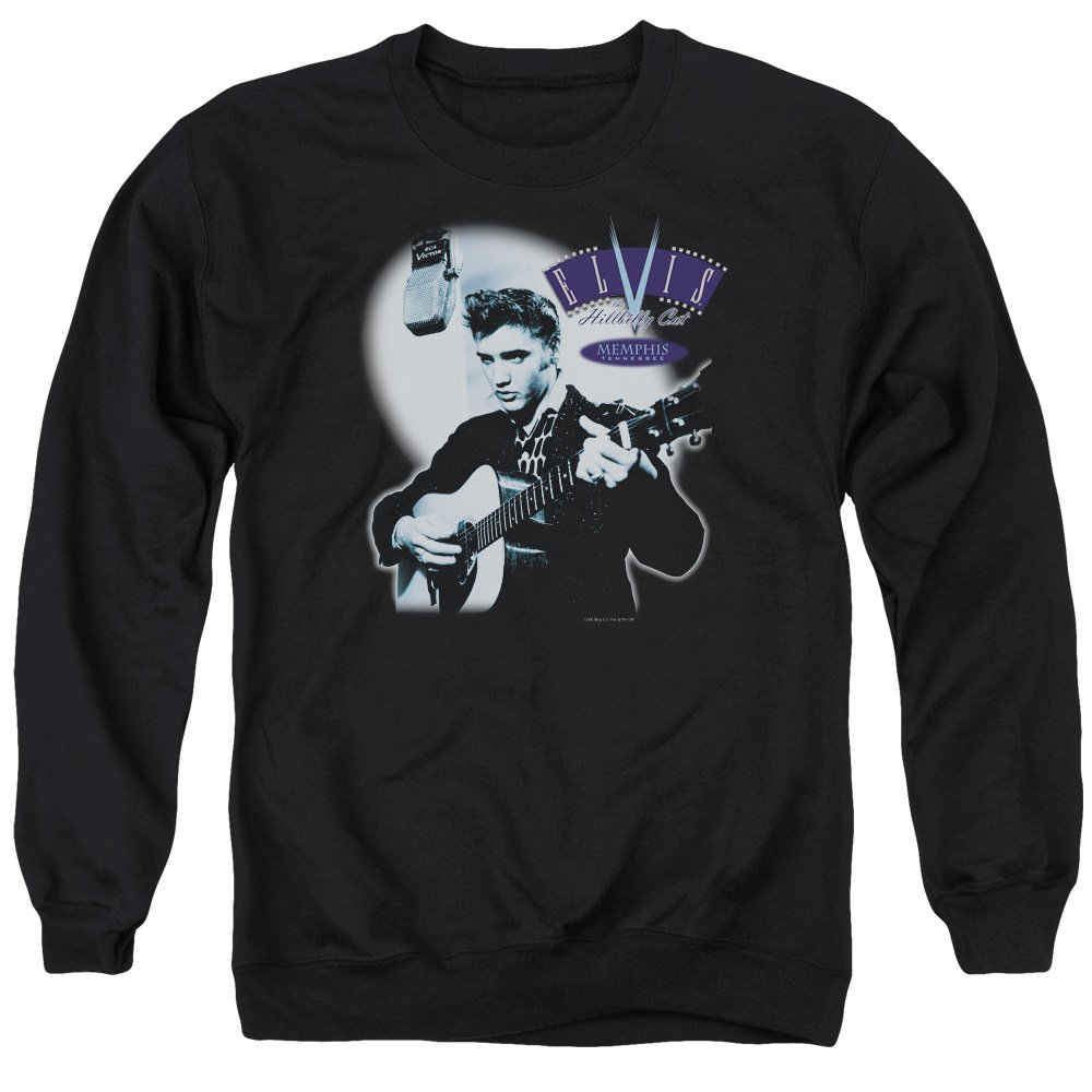 Elvis Presley Hillbilly Cat Vintage Unisex Crewneck Sweatshirt for Men & Women | 70s Rock Music Retro Style Casual Wear for Concerts & Fan Gifts