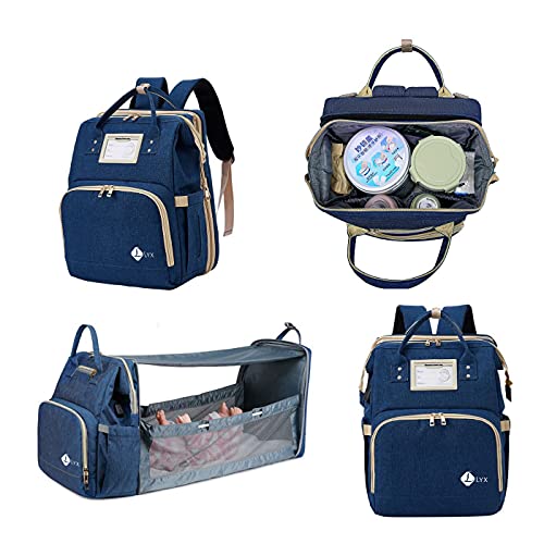 3 in 1 Diaper Bag – Multifunctional Baby Changing Station & Portable Bassinet – Large Storage Travel Bag with USB Charger – Lightweight & Practical for Parents – Perfect for Travel, Outings & Daily Baby Care