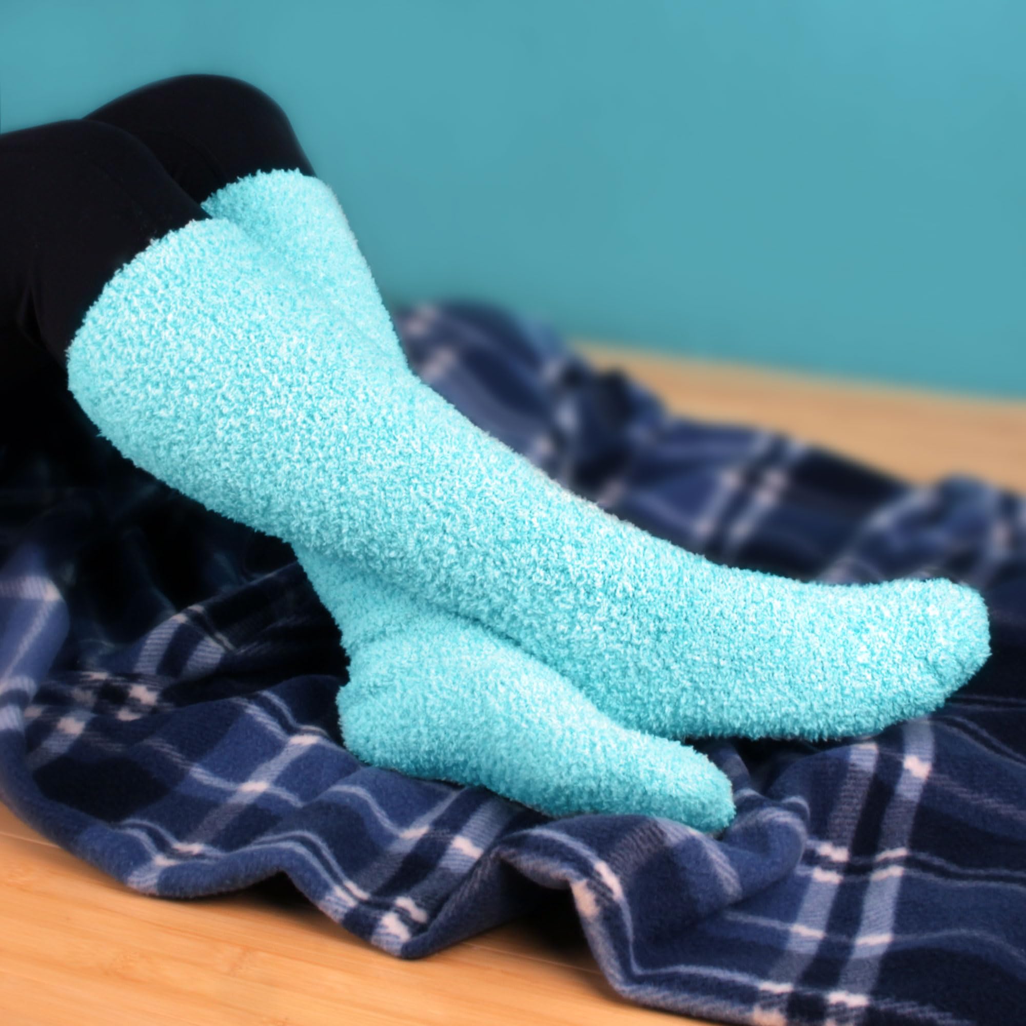 Women's Warm Fuzzy Feather Soft Knee High Socks - Cozy Winter Socks for Women, Perfect for Cold Weather, Lounging at Home, and Outdoor Activities