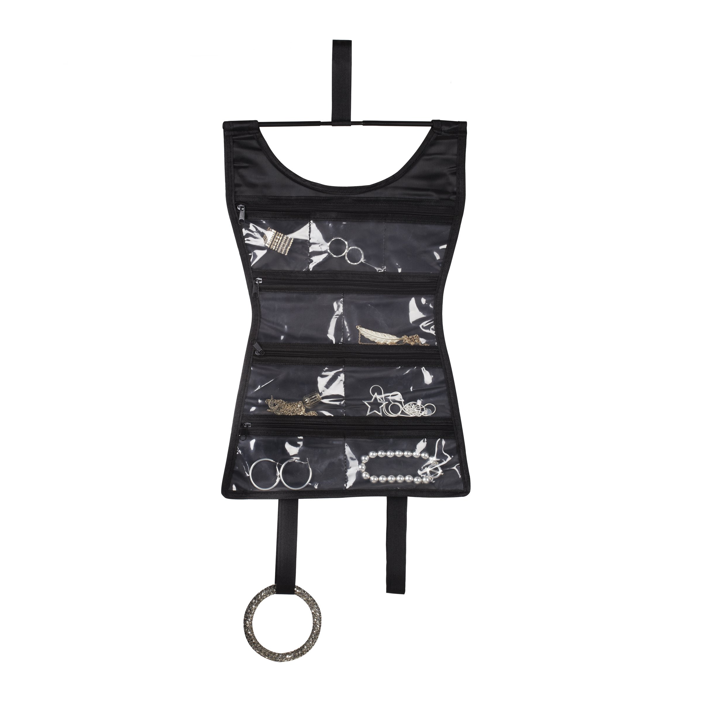 Umbra Little Black Dress Travel Jewelry Organizer - Compact Jewelry Case for Necklaces, Rings & Earrings | Perfect for Vacation, Business Trips & Daily Use