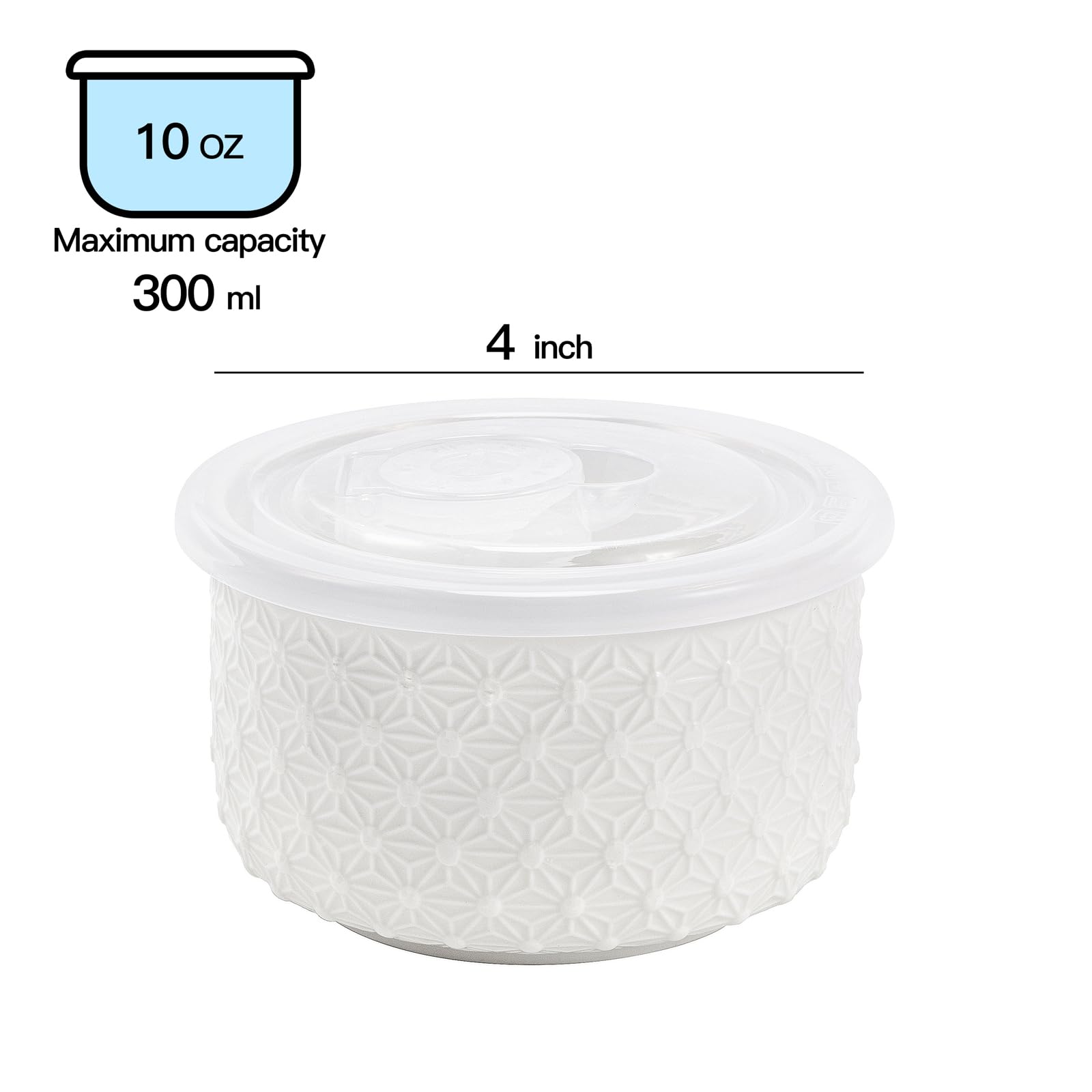 4-Piece 10 oz Oven-Safe Porcelain Ramekins with Lids - Large White Souffle & Creme Brulee Baking Dishes - Multi-Use Ramekin Bowls for Sauces, Desserts, and Meal Prep - Perfect for Baking, Serving, and Food Storage