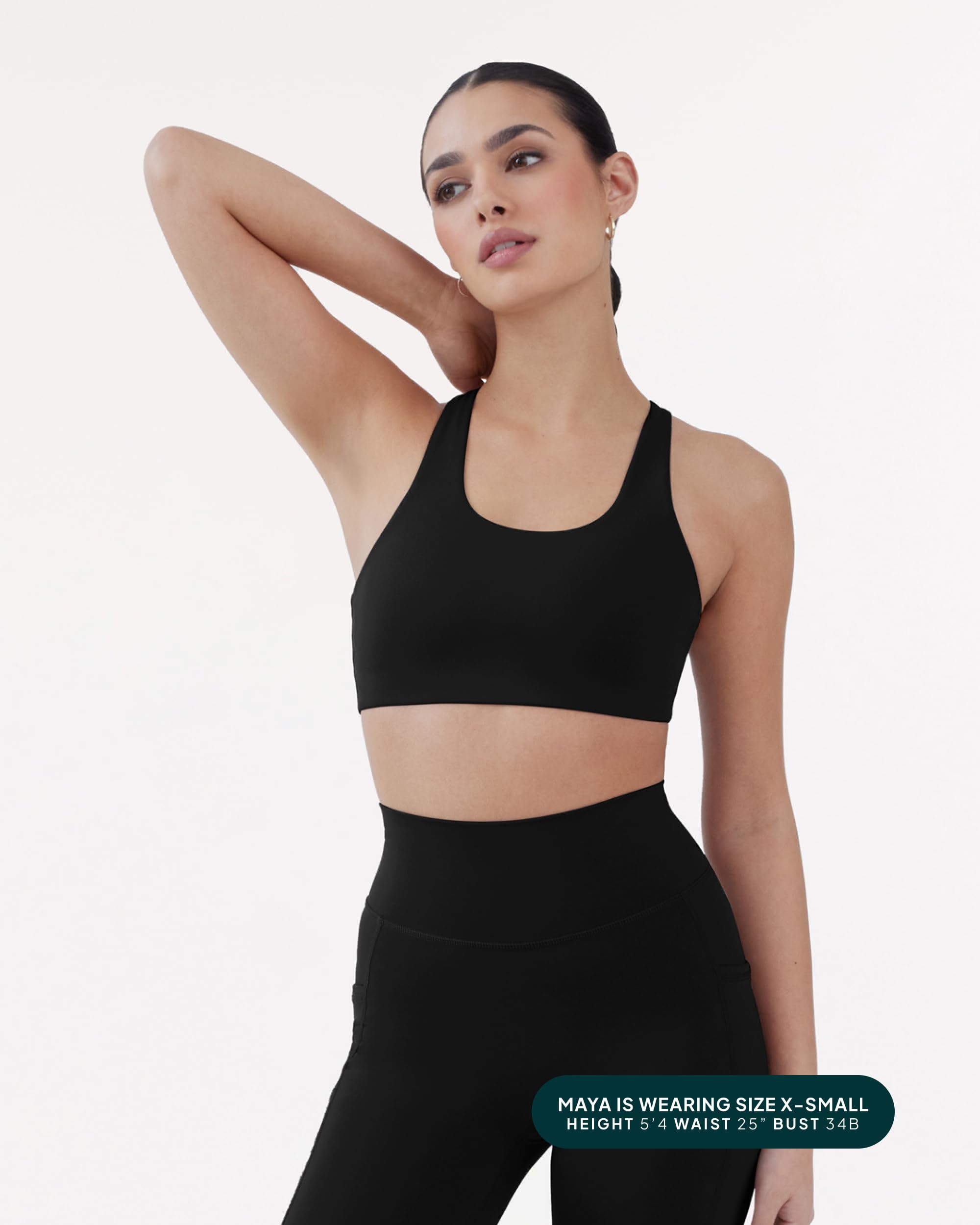 High Support Racerback Sports Bras for Women - Scoop Neck Workout Bra with Removable Pads - HiPerform Gym & Running Activewear for Yoga, HIIT & CrossFit Training