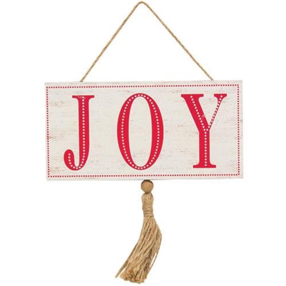 Joy Tassel Hanging Sign - Elegant Home Decor for Wall & Door - Perfect for Christmas, Weddings, Parties & Nursery Room Decorations