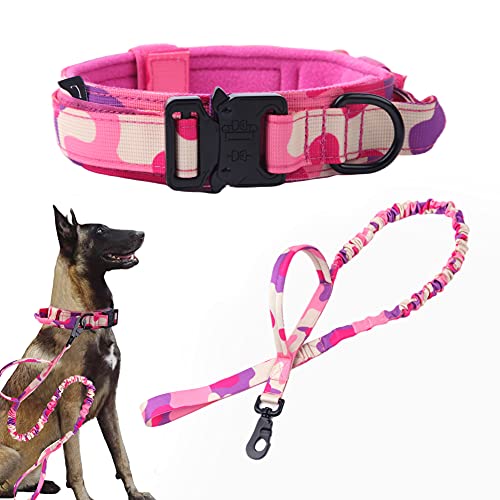 Pink Camo SET(collar+leash)