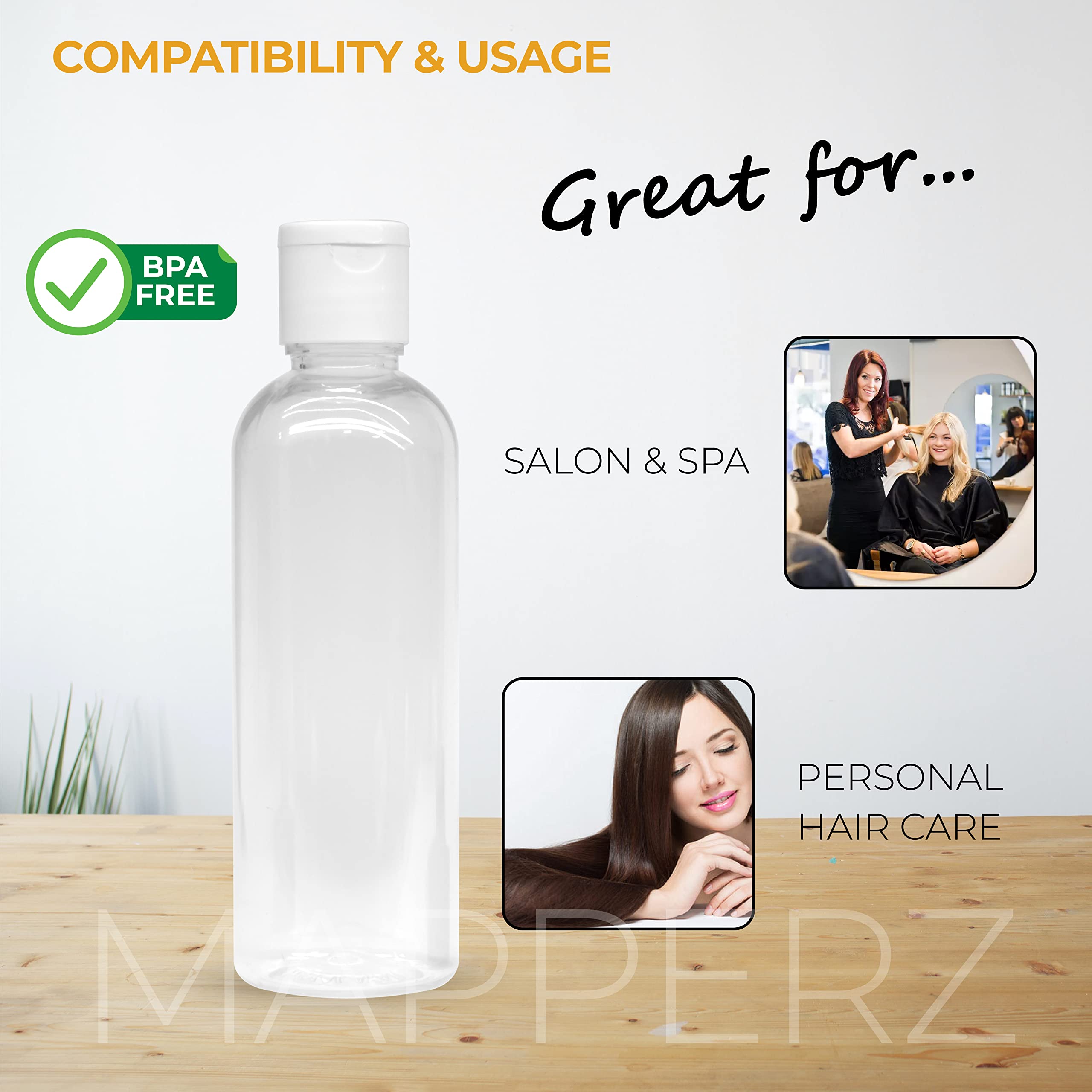 Refillable 100ml Empty Squeeze Bottles with Disc/Flip Top Cap - Cosmetic Cylindrical Containers for Shampoo, Body Wash, Toner, Lotion & Cream | Travel-Friendly PC Plastic Bottles for Home, Salon & DIY Skincare