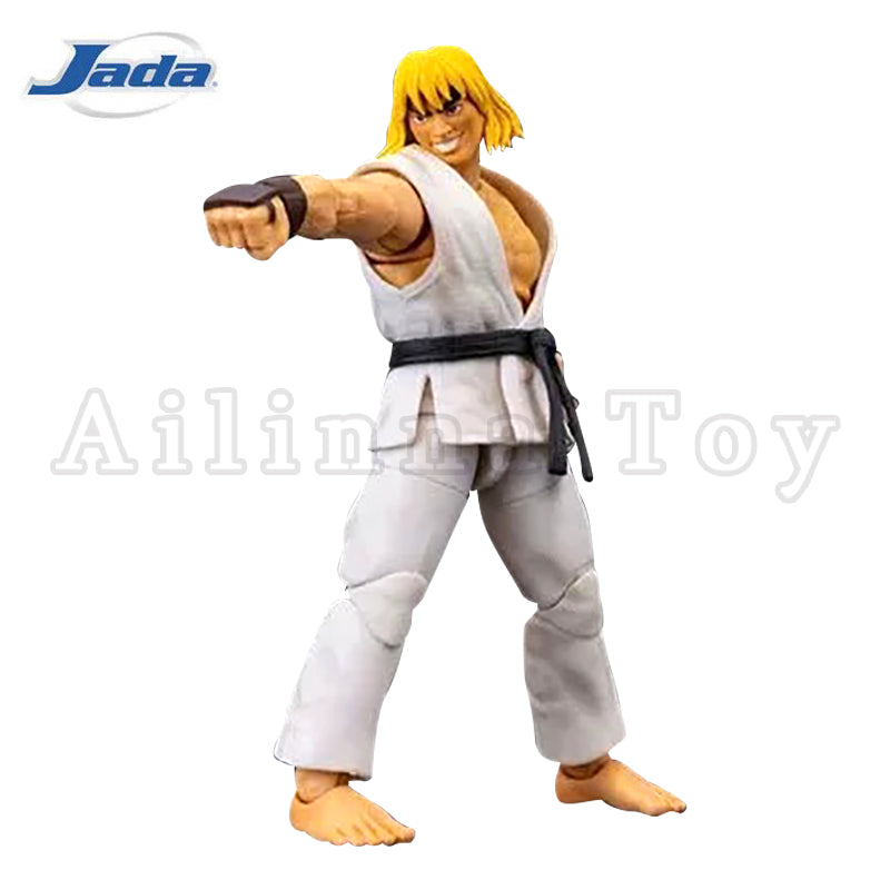 Jada Toys 1/12 Scale 6-Inch Ultra Street Fighter II Action Figure - Ken (Player 2) Collectible Fighting Game Character for Display & Play | Perfect for Gamers & Anime Fans