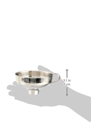 Premium 18/10 Stainless Steel Jam Funnel - Silver Kitchen Funnel with Wide Mouth for Canning, Preserves & Baking - Durable Metal Funnel for Jars, Bottles & DIY Kitchen Projects