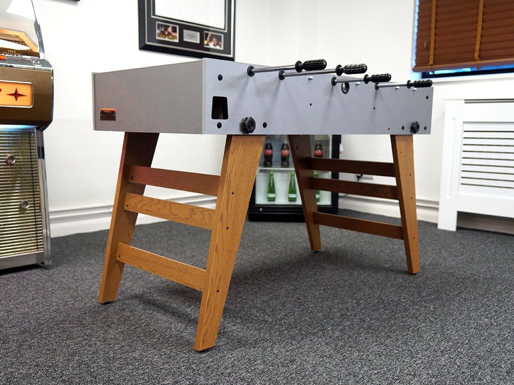 Total Football Table Olympico Red & Blue - Folding Foosball Table with 13mm Telescopic Poles, 1.2m Length for Easy Storage | Perfect for Game Rooms, Basements & Indoor Sports Fun
