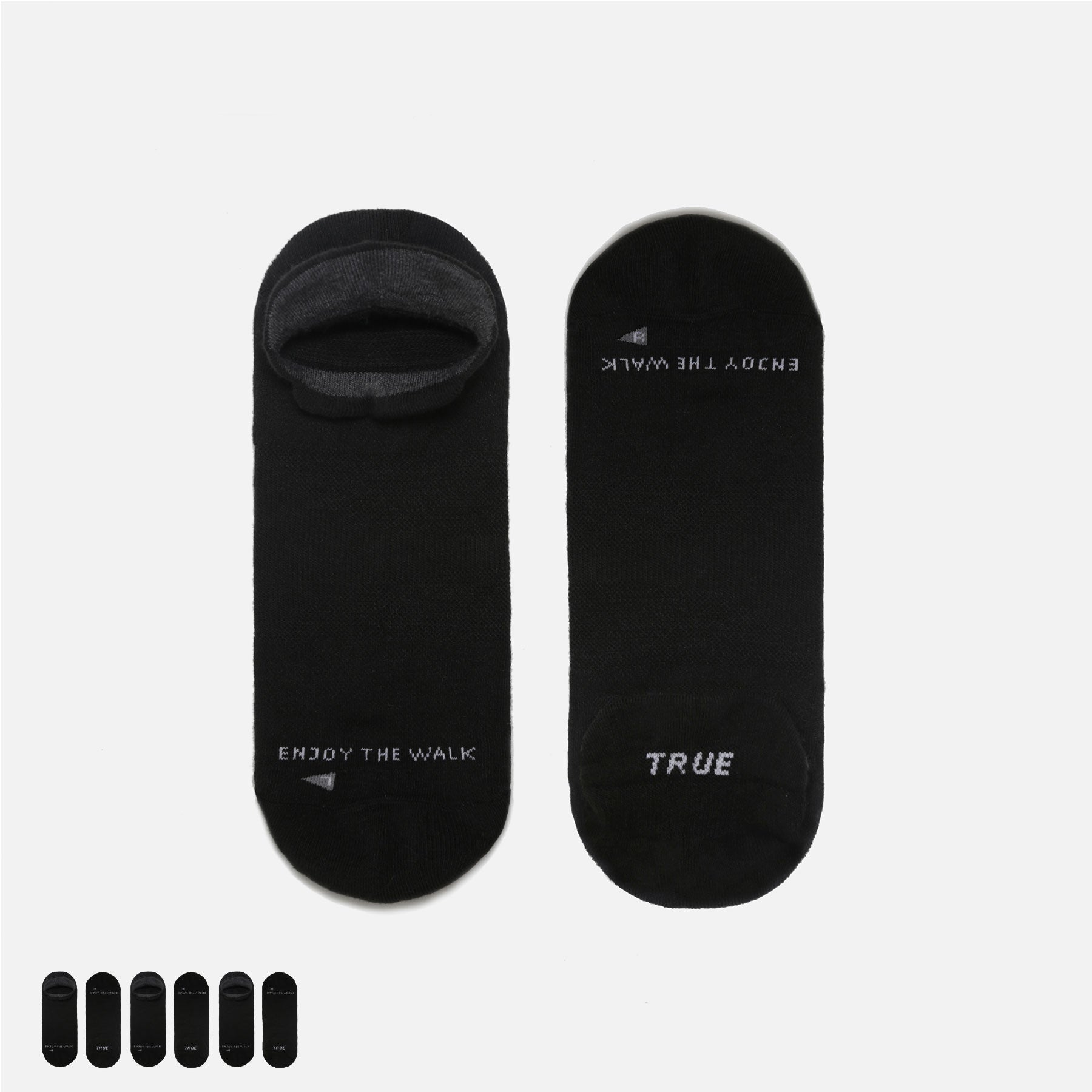 TRUE Performance Ankle Socks 3-Pack - Black | Moisture-Wicking & Cushioned for Running, Gym & Everyday Wear
