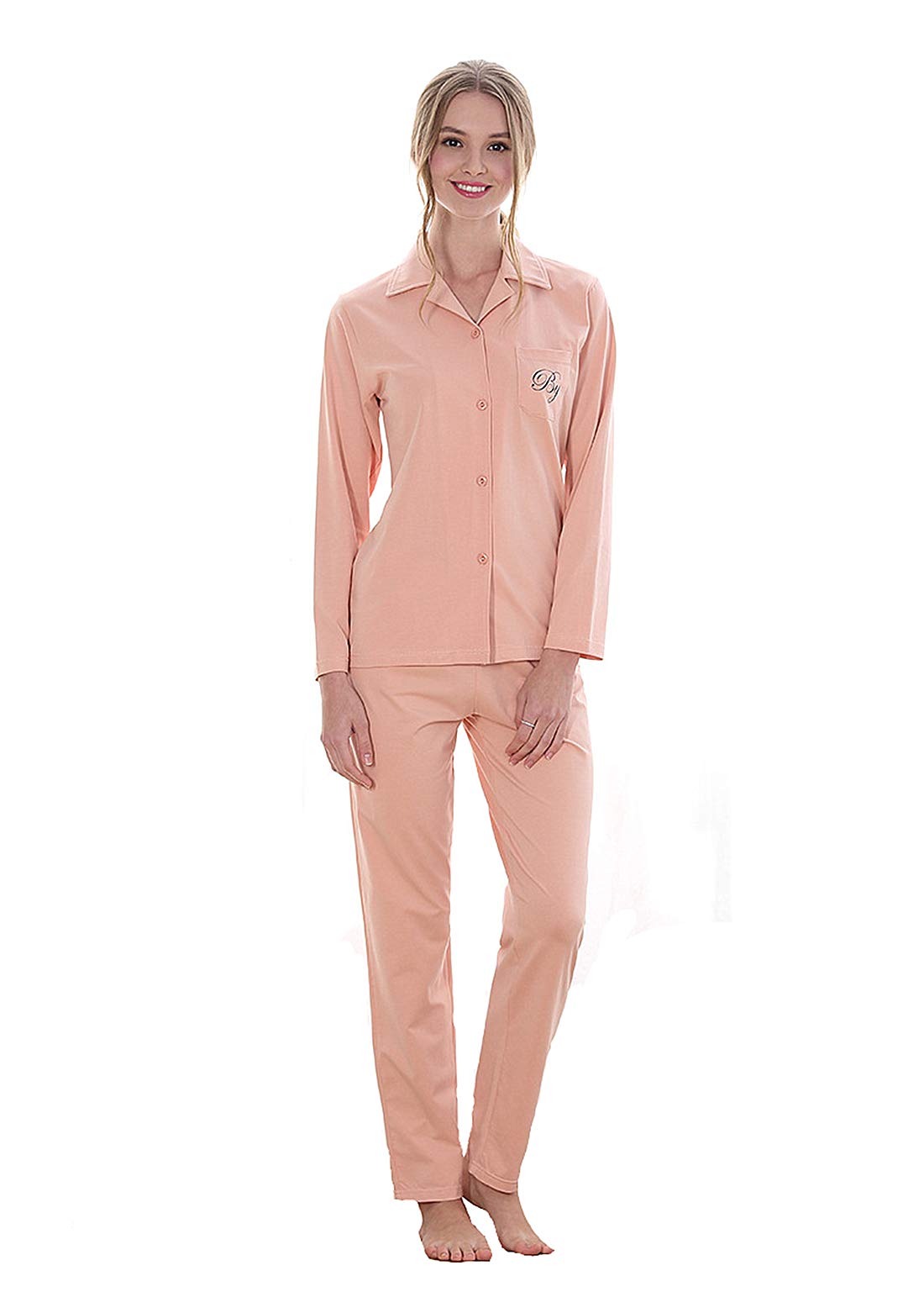 Easyhon Women's Long Sleeve Pajama Set - Soft Sleepwear with Comfortable Pants (M-XXL) for Cozy Nights & Relaxing at Home