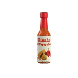 Rinah's Caribbean Style Hot Papaya Sauce with Habanero Peppers – Spicy & Flavorful – Pack of 4 – Perfect for Eggs, Meat, Sandwiches & Caribbean Cuisine