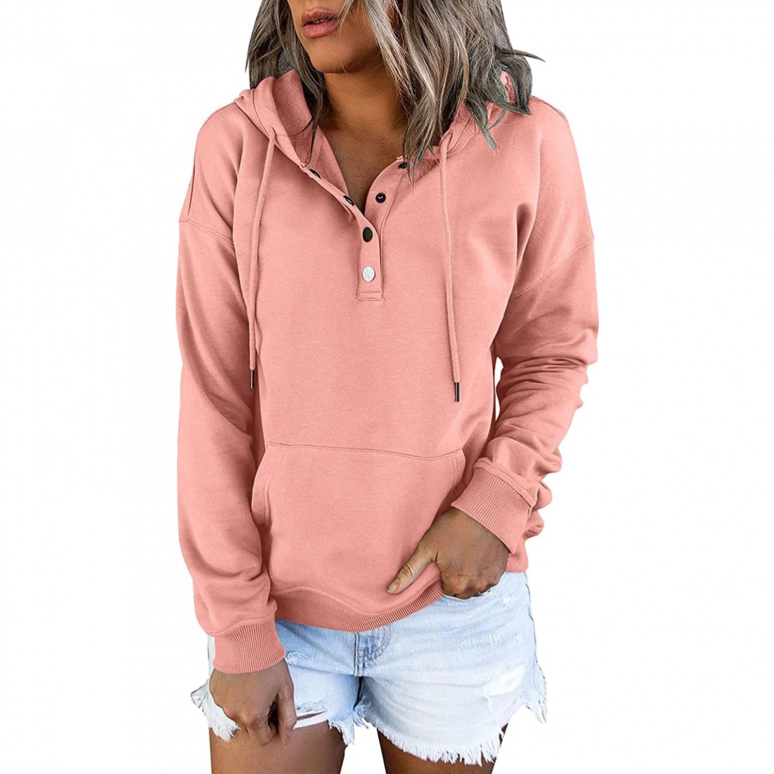 Gibobby Women's Casual Pullover Hoodies - Long Sleeve Sweatshirt for Teen Girls | Fall Fashion Essentials | Perfect for School, Outings & Cozy Loungewear