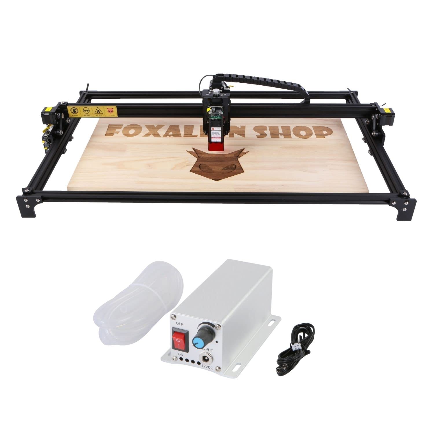 Reizer Mega 20W Laser Engraver & Cutter with Portable Air Assist Pump - High Precision Engraving Machine for Wood, Metal, Leather - Perfect for DIY Crafts, Jewelry Making & Small Business Production