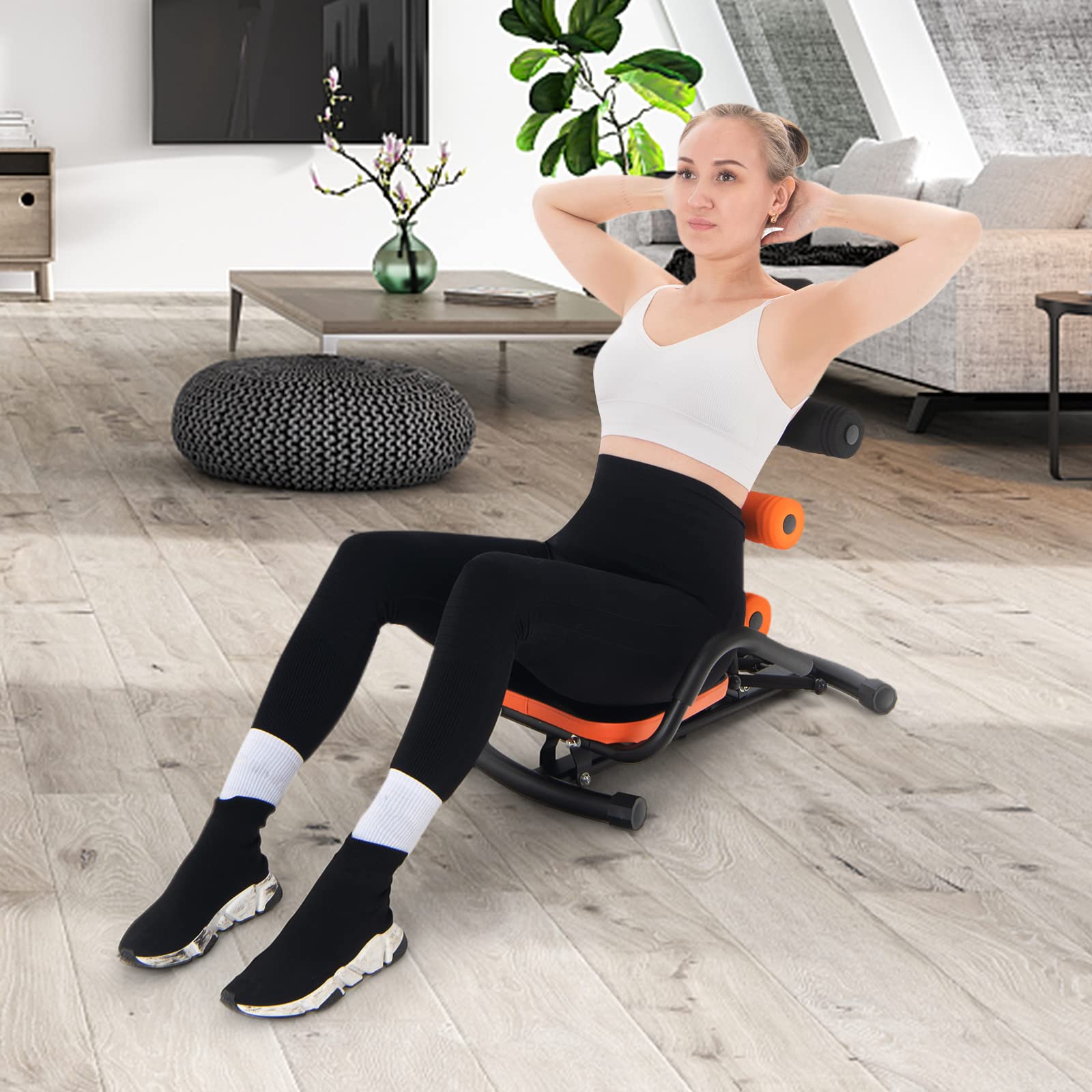 Goplus Adjustable Ab Rocket Twister Trainer - Core & Abdominal Exercise Machine for Home Gym, Workout Equipment with Incline Feature - Perfect for Toning Abs, Strengthening Core & Full-Body Fitness Training