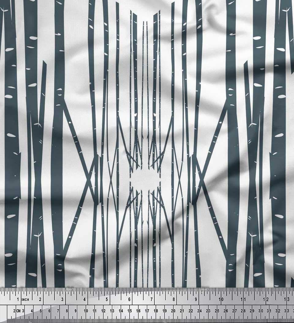 Soimoi Moss Georgette Brown Fabric by The Yard - 42 Inch Wide Curve Diamond Geometric Printed Fabric for Dresses, Curtains & Home Decor | Elegant & Chic Material for Sewing, DIY Projects & Fashion Design