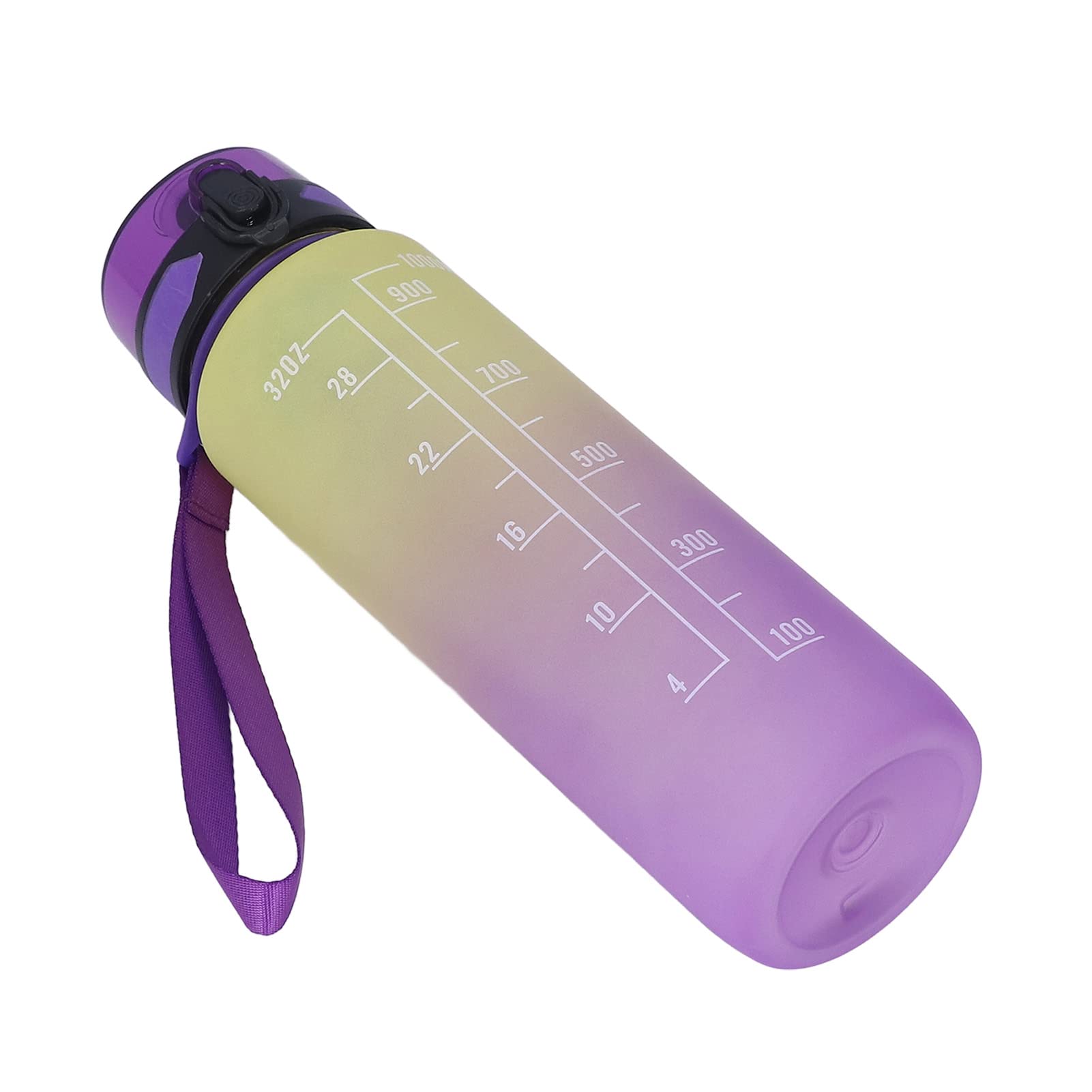 Teamsky 1000ML Gradient Frosted Water Bottle - Leakproof & Portable Sports Water Jug for Gym, Fitness, Hiking, School & Outdoor Activities | BPA-Free, Durable & Insulated for Hot/Cold Drinks