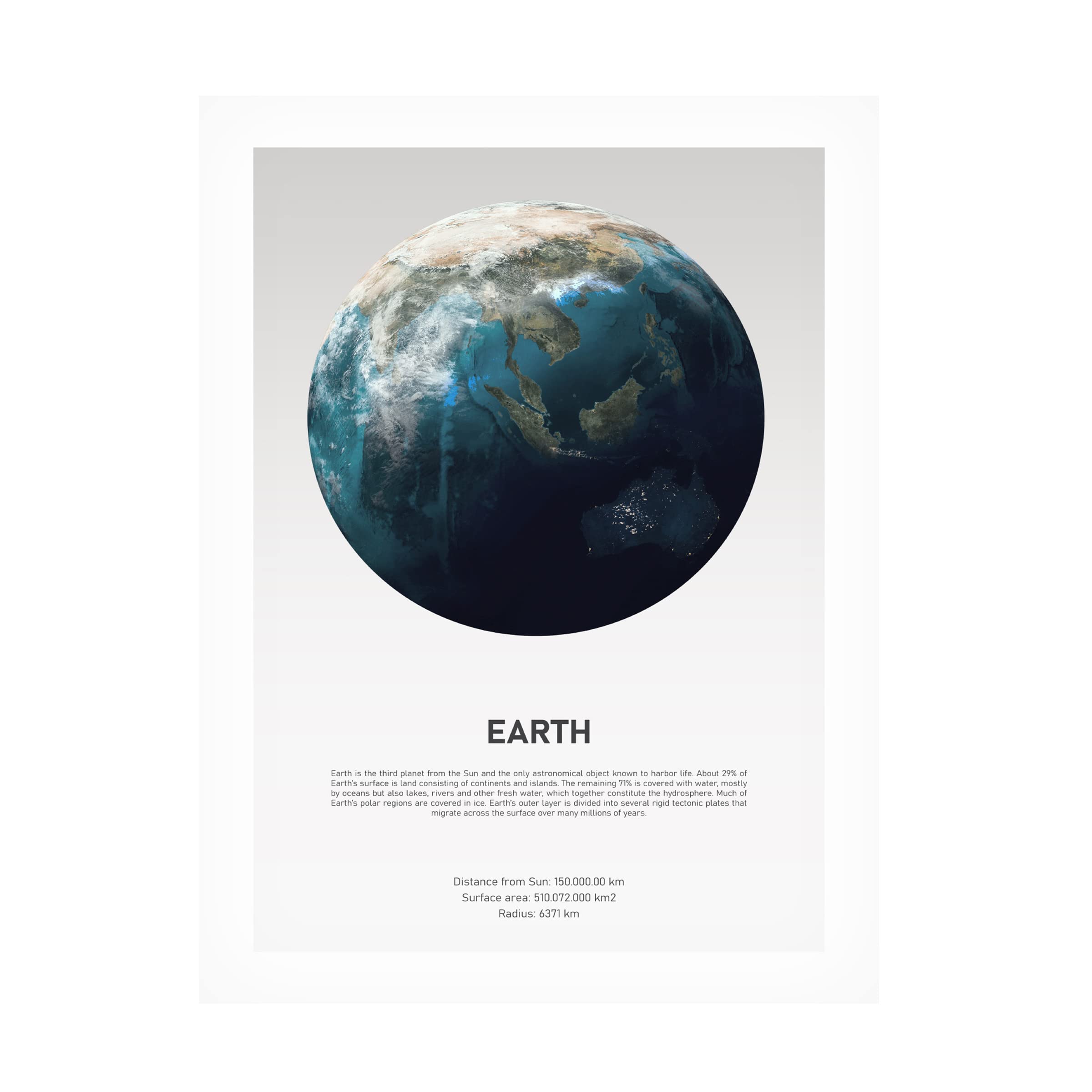 Trademark Fine Art 'Earth Light' Canvas Print by Design Fabrikken - Modern Wall Decor for Living Room, Bedroom & Office