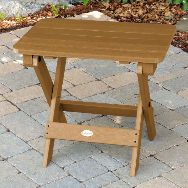 Portable Outdoor Folding Adirondack Side Table - Lightweight Patio Furniture for Camping, Beach, Garden & Poolside Use