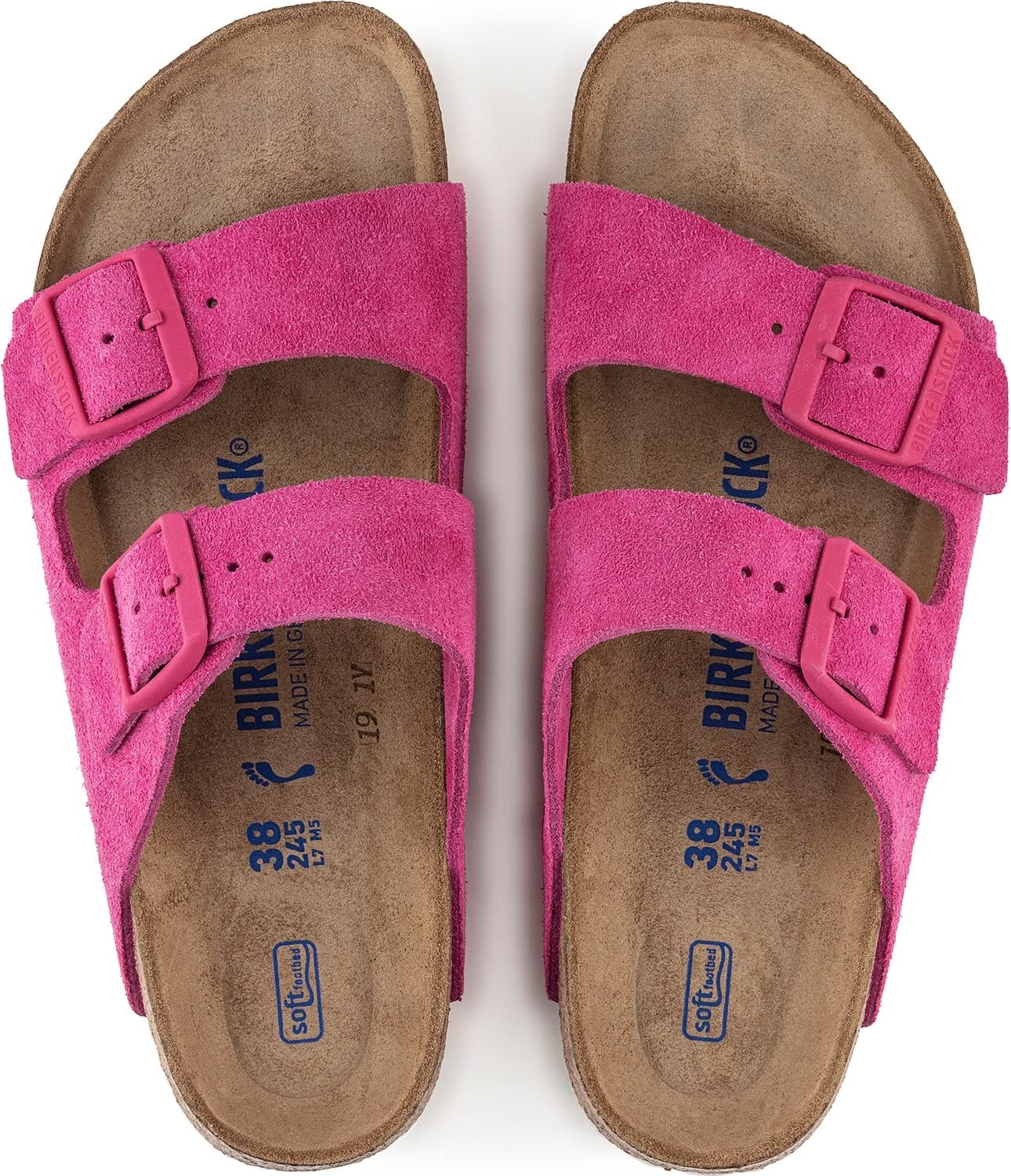 Birkenstock Women's Arizona SFB Iron Oil Leather Sandals - Comfortable Slide Sandals for Women, Casual Summer Footwear for Walking, Beach, and Everyday Wear