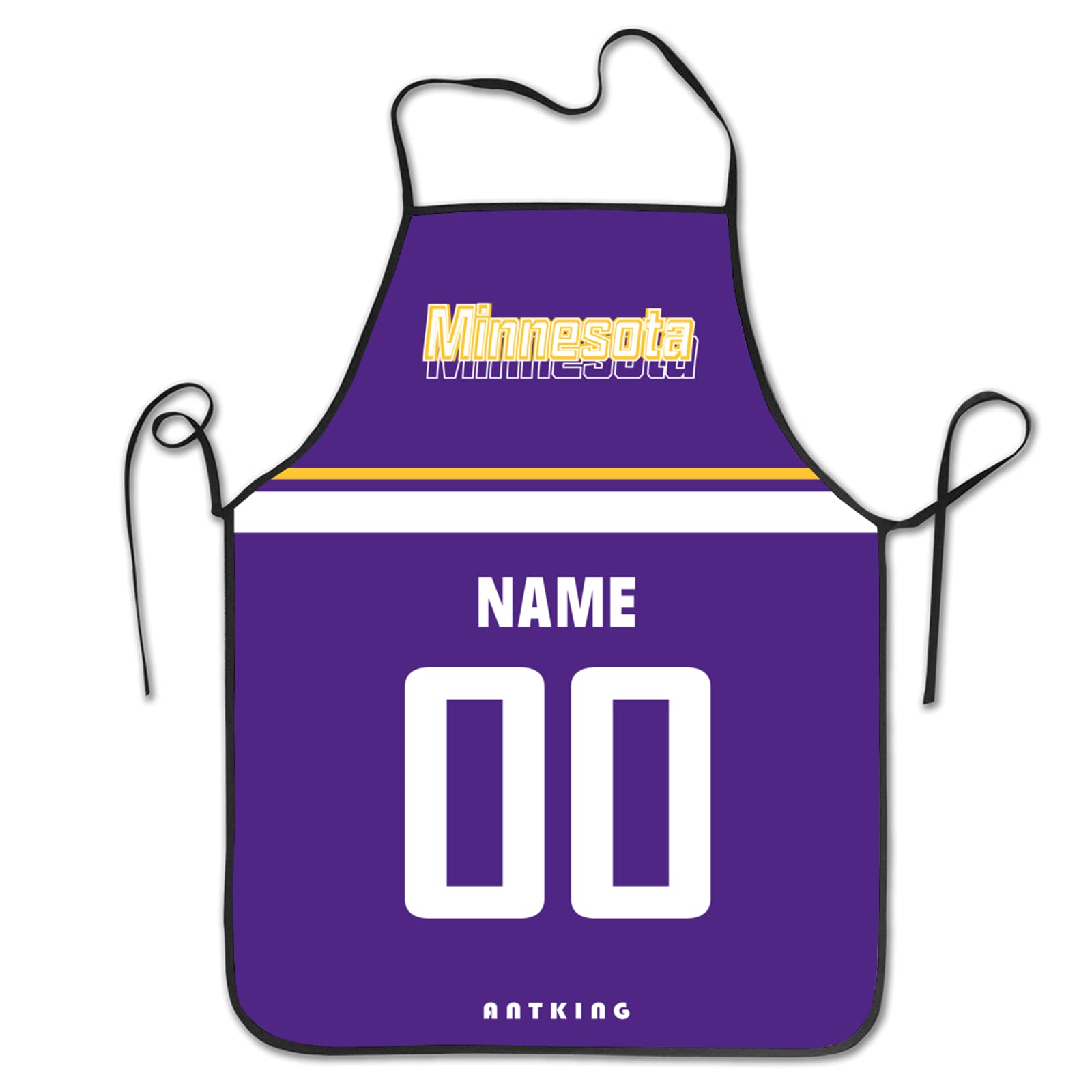 Custom Personalized Football Fan Apron for Men & Women - Dad's Kitchen Apron with Pocket - Choose Any Name & Number - Perfect Gift for BBQ, Cooking & Game Day Parties