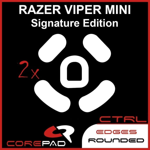 Corepad Skatez CTRL Mouse Feet for Razer Viper Mini Signature Edition - Ultra Smooth Gliding PTFE Skates for Gaming & Esports - Perfect for FPS, MOBA & Competitive Gaming