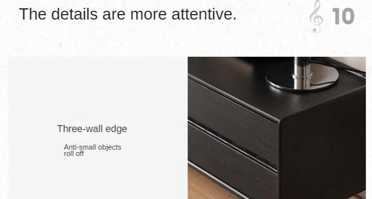 Oak Solid Wood Modern Black Floor TV Stand - Stylish Media Console for Living Room, Bedroom & Home Theater Setup