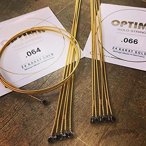 Optima 2319 LS Gold Bass Guitar Strings - Long Scale, Medium Light Gauge for Enhanced Tone & Playability | Perfect for Rock, Jazz & Studio Recording