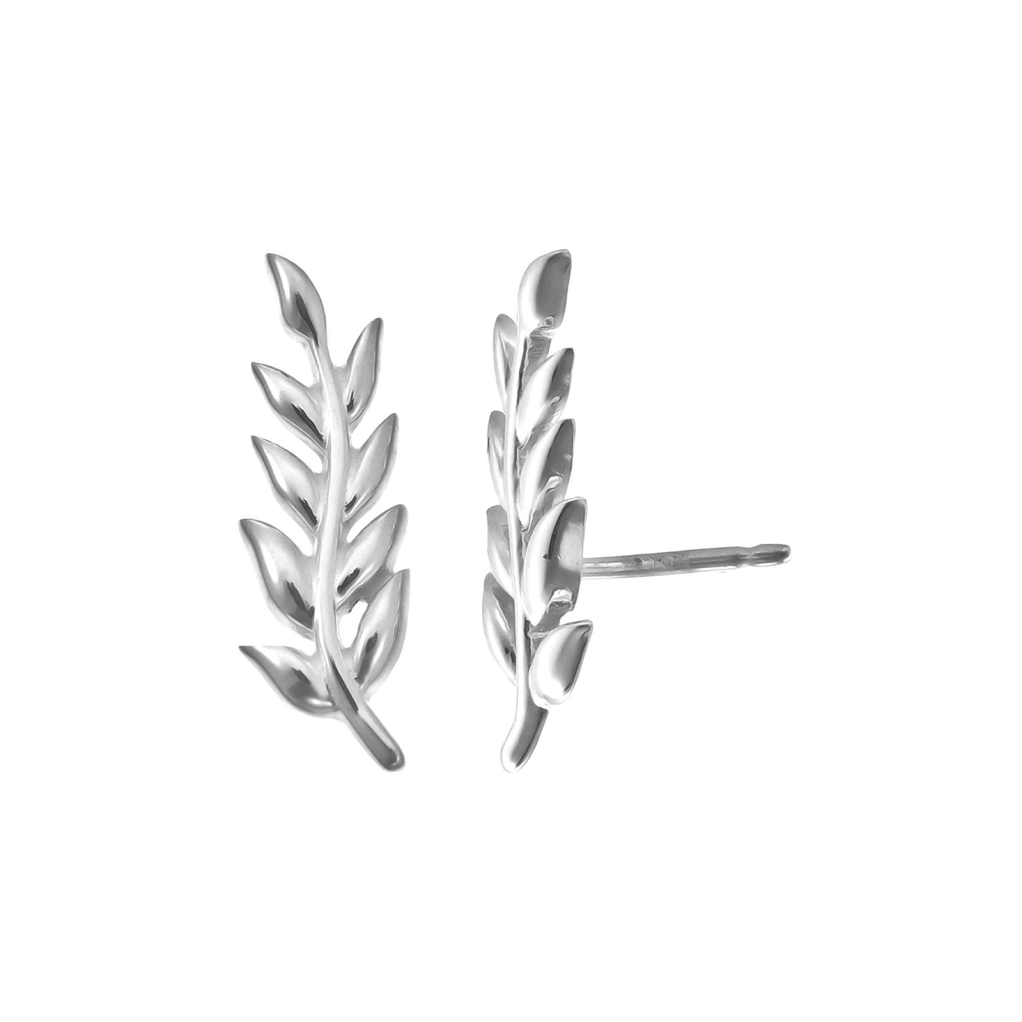 Boma Jewelry Sterling Silver Branch Ear Crawler Earrings - Elegant Nature-Inspired Design for Women, Perfect for Weddings, Parties & Everyday Wear