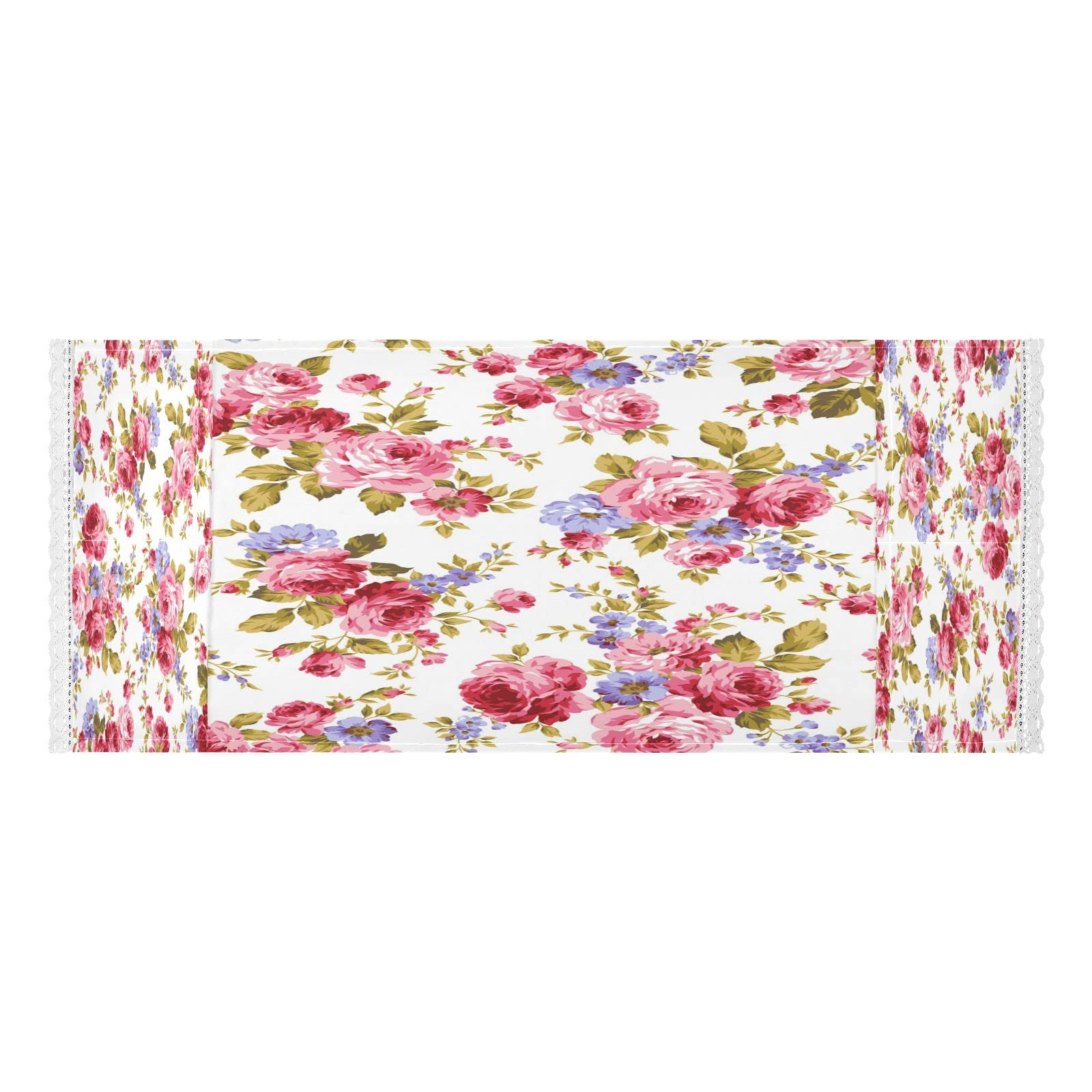 Kigai Floral White Washing Machine Cover - Top Load Washer Dryer Dust Proof Fabric Cover with Storage Bags | Home Appliance Protection for Refrigerator, Oven & More | Perfect for Laundry Room, Kitchen & Home Organization
