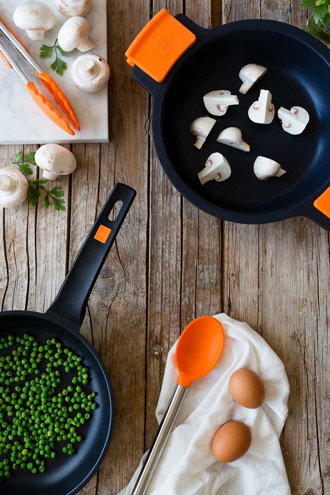 Premium Braisogona 24cm Aluminum Frying Pan - Heavy Duty Cast Black Nonstick Skillet - Induction Compatible Cookware for Gas, Electric & Ceramic Stoves - Perfect for Searing, Frying & Sauteing