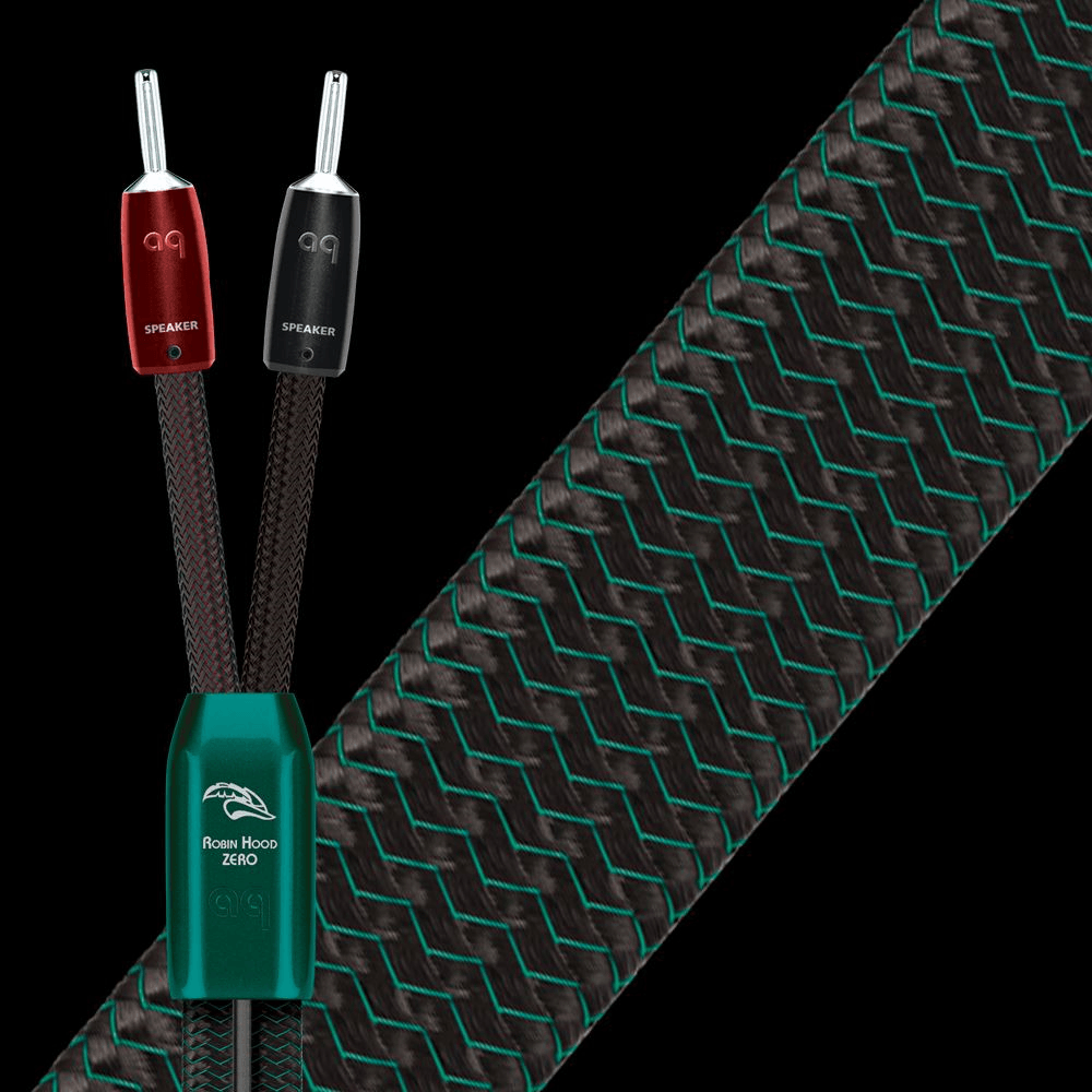 AudioQuest Robin Hood ZERO High-Performance Speaker Cables (Pair) - Premium Audio Cables for Home Theater & Hi-Fi Sound Systems
