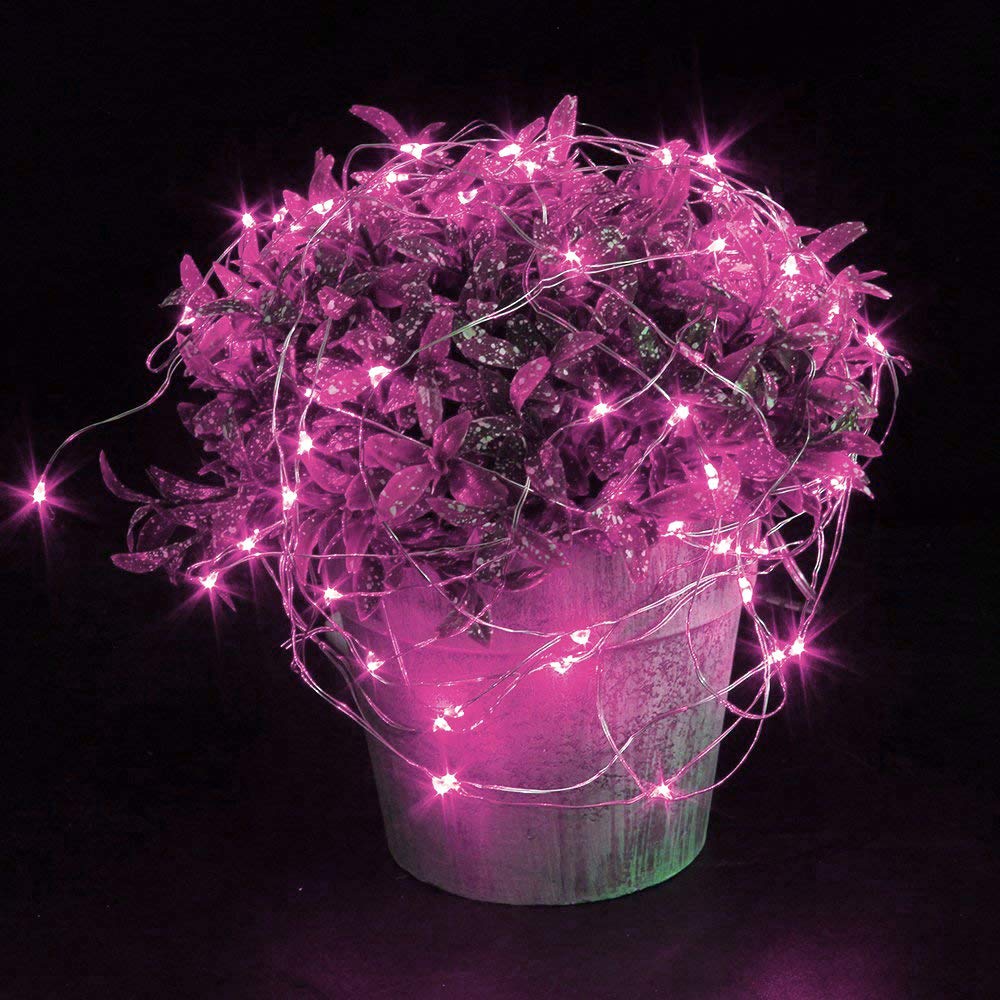3 Pack Fairy Lights Battery Operated 6.6ft 20 LED Mini String Lights - Silver Wire Starry Lights for DIY, Wedding, Party, Festival, Halloween, Christmas Decorations (Pink) - Perfect for Bedroom, Garden, and Indoor/Outdoor Decor