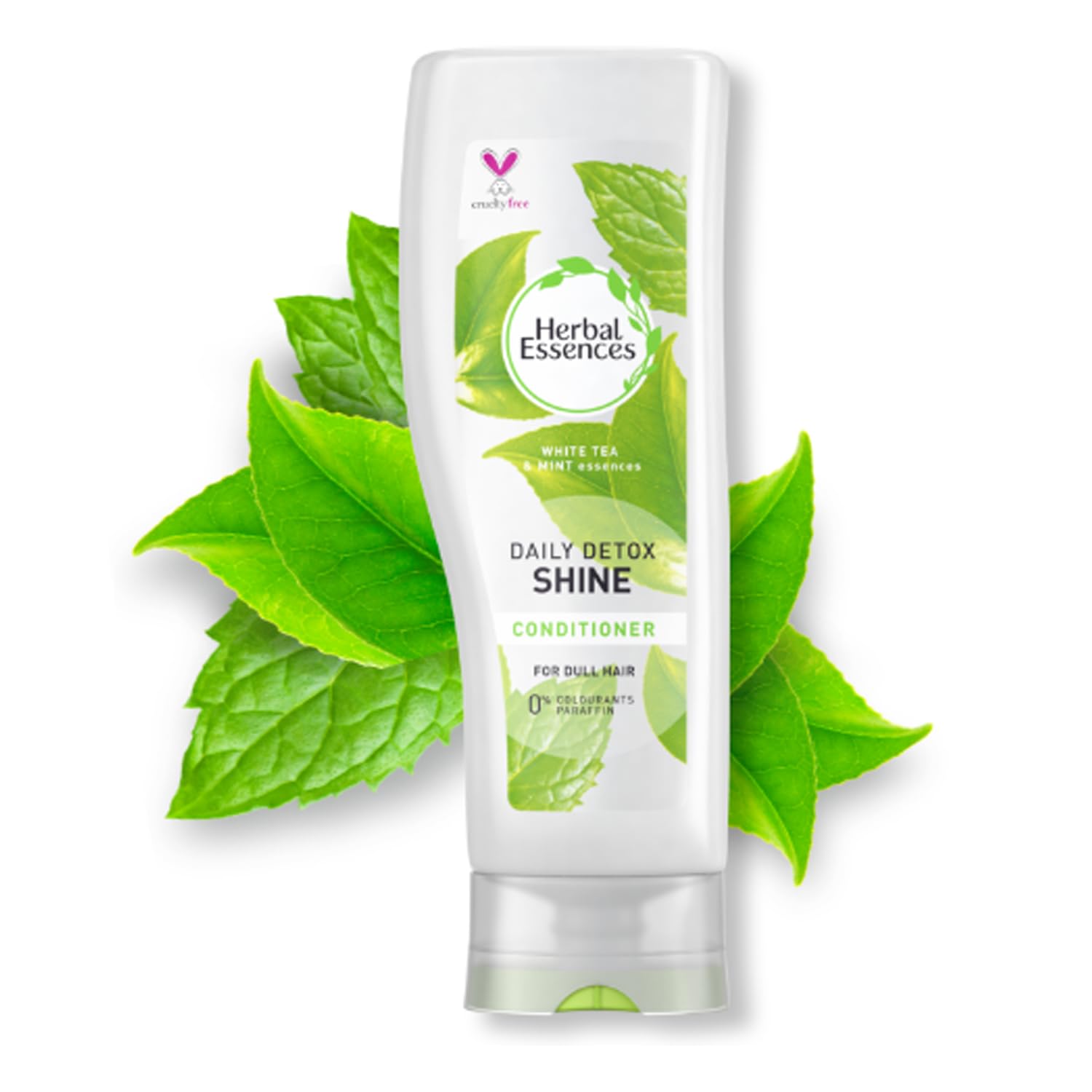 Herbal Essences Daily Detox Shine White Tea & Mint Conditioner 400ml - Hydrating & Refreshing Hair Care for Daily Use - Perfect for Dry, Damaged Hair at Home or Salon