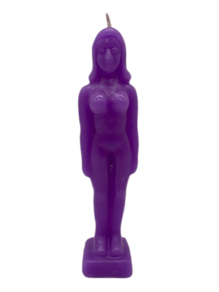 Purple Female Shape Spellcasting Candle for Wicca & Hoodoo Rituals | Handmade by Natural Farms | Perfect for Love Spells, Manifestation & Spiritual Cleansing