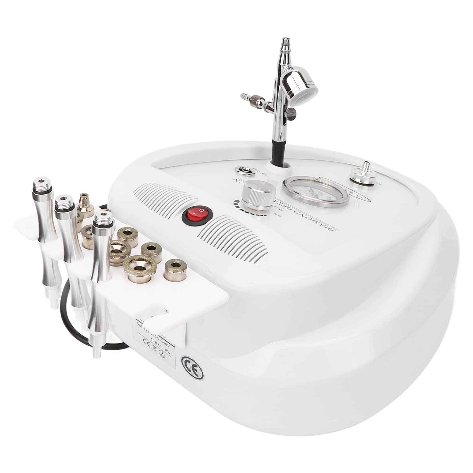 Professional Dermabrasion Facial Machine - Vacuum Microdermabrasion Device for Salon & Home Use - 220V UK Plug - Skin Exfoliation & Rejuvenation for Face & Body Care