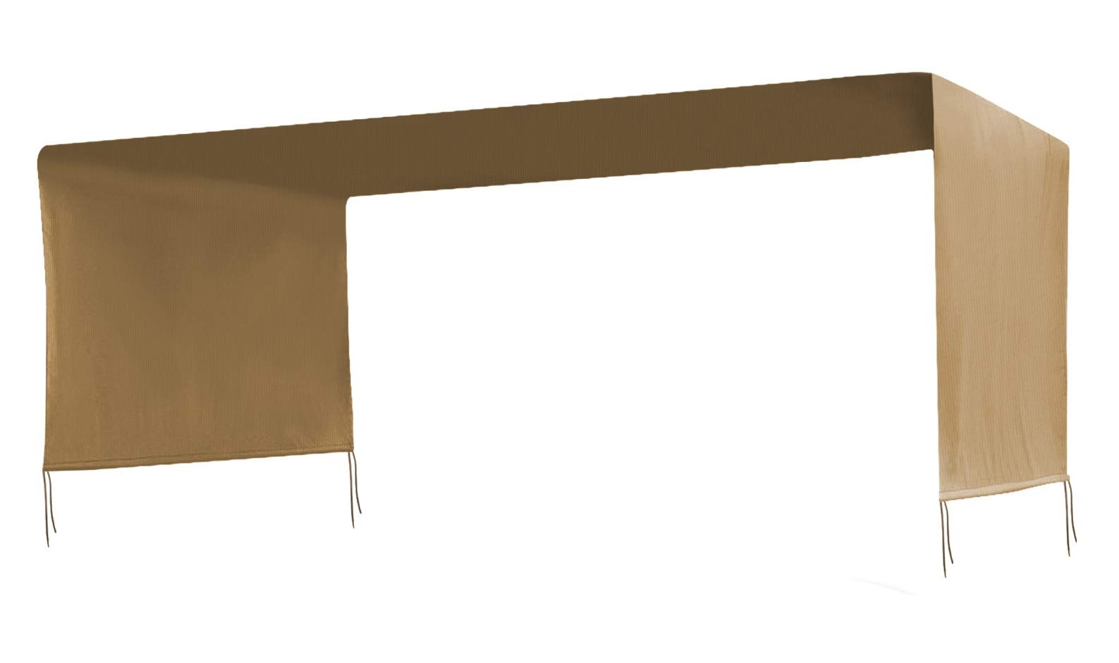 17x6.7 Ft Universal Pergola Replacement Canopy - Outdoor Sun Shade Cover in Tan - Perfect for Patio, Deck, Garden and Backyard Relaxation
