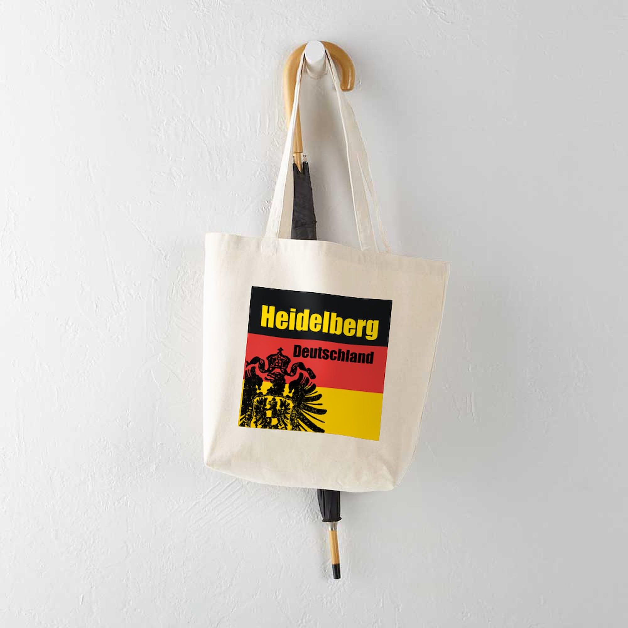 Heidelberg Germany Tote Bag - Natural Canvas Reusable Shopping Bag for Groceries, Beach & Everyday Use