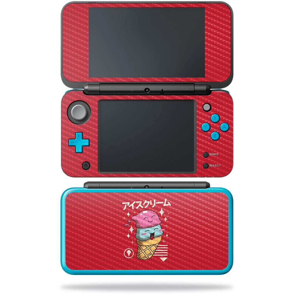 MightySkins Carbon Fiber Skin for Nintendo New 2DS XL - Birds Unite Design | Protective & Durable Textured Vinyl Wrap | Easy to Apply, Remove & Change Styles | Made in USA | Perfect for Gaming Protection & Customization | Great Gift for Gamers & Nintendo Fans